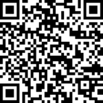 Ein QR-Code in Schwarz-Weiß auf einem hellen Hintergrund.